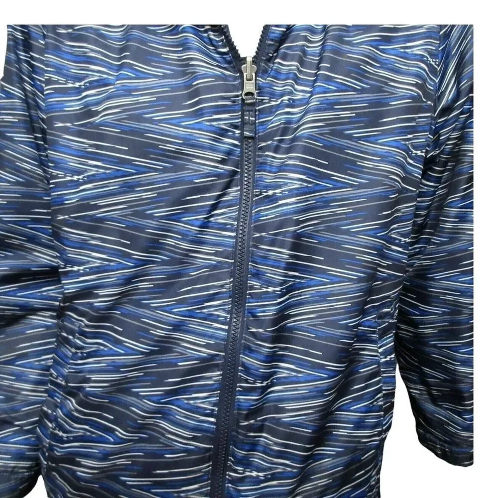 Swiss+Tech Blue Wave Pattern Full Zip Collar Casual Ski Jacket Boys XL 14-16